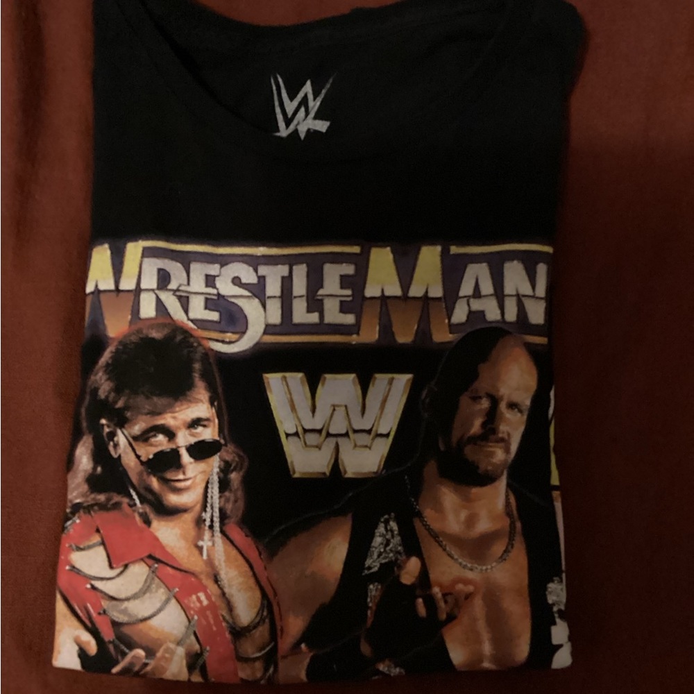 Wrestle mania graphic tshirt vintage stone cold Steve Austin vs. Shawn Michaels